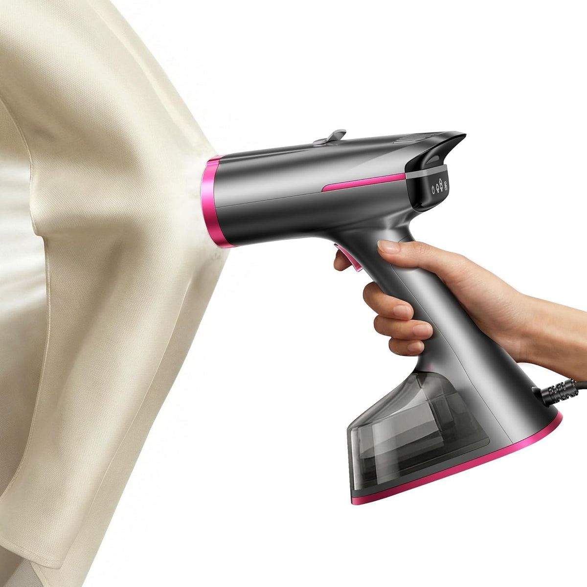 Handheld Vacuum Garment Steamer Iron – 2-in-1 Fast Wrinkle Removal