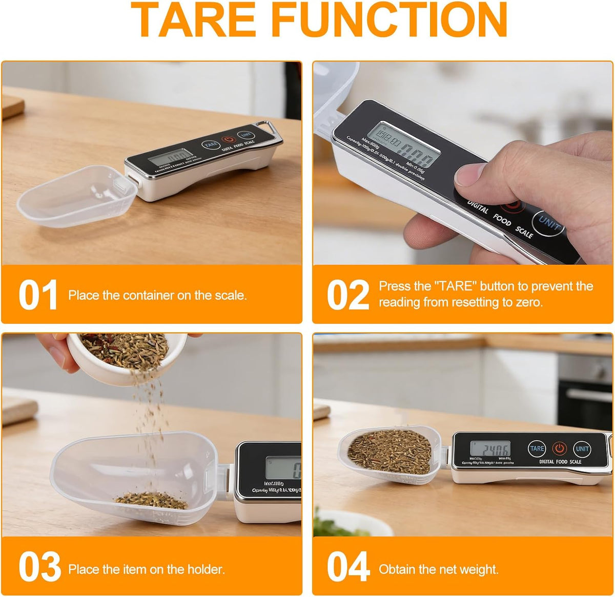 Digital Measuring Spoon Scale – 0.05 g to 500 g With Tare