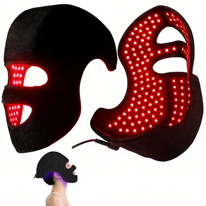 LuxGlow 2-in-1 Red Light Therapy Helmet & Mask