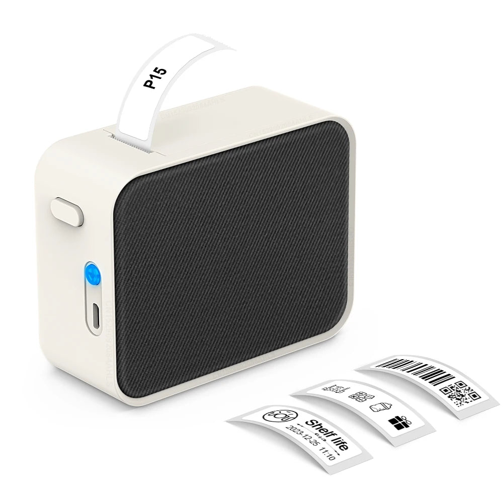 Black Cloth color Wireless Bluetooth Label Maker – Portable Inkless Thermal
