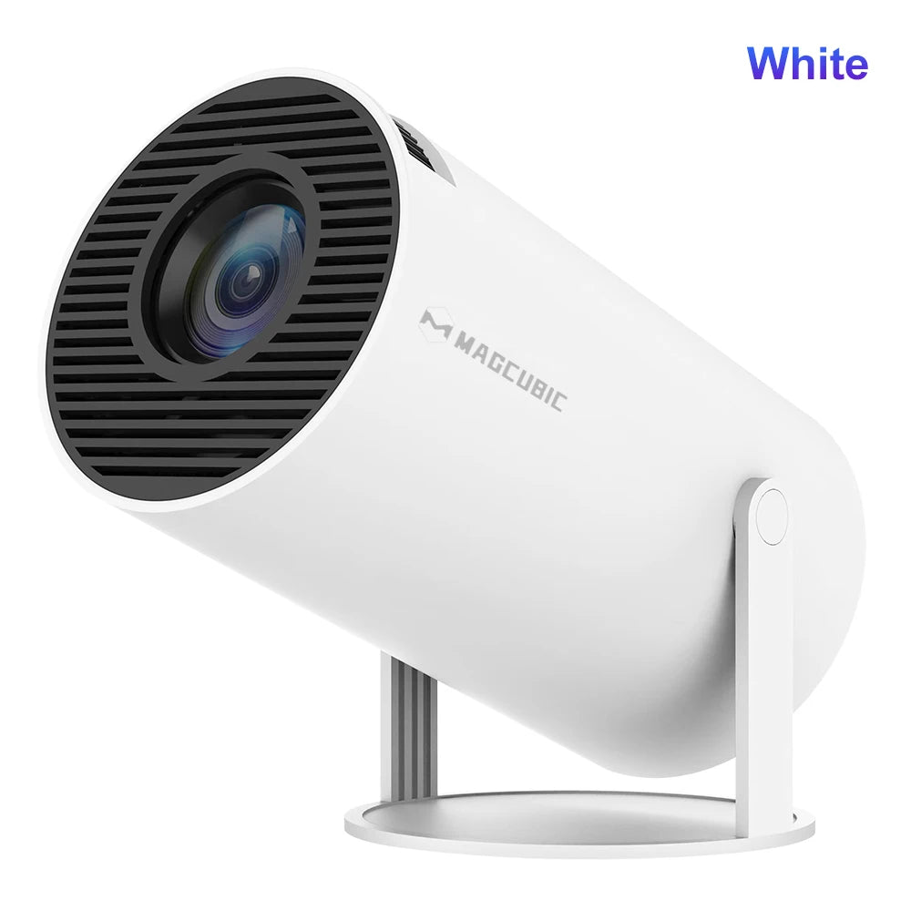 HY300-White Color Mini 8K Projector With WiFi 6 – 290 ANSI Home Theater