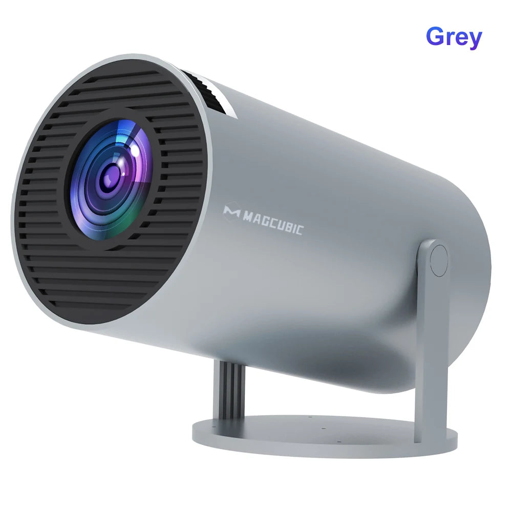 HY300-Grey Color Mini 8K Projector With WiFi 6 – 290 ANSI Home Theater